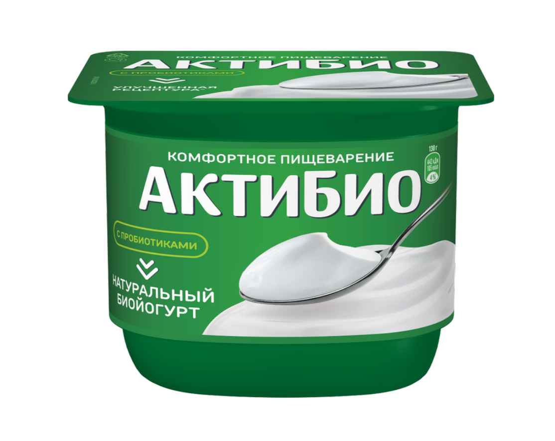 Йогурт Актибио натуральный 3.5%, 130г