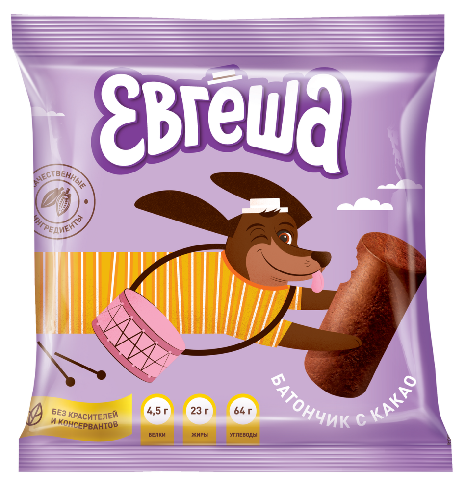 Конфеты Kdv Евгеша батончик с какао, 500г