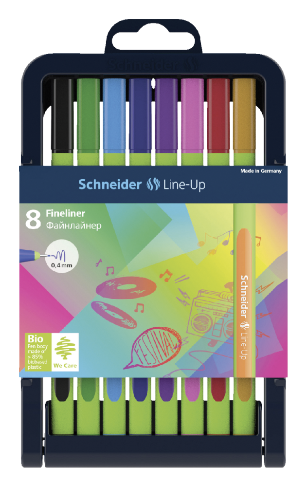 Набор капиллярных ручек Schneider Line-Up 8 цветов 4 мм