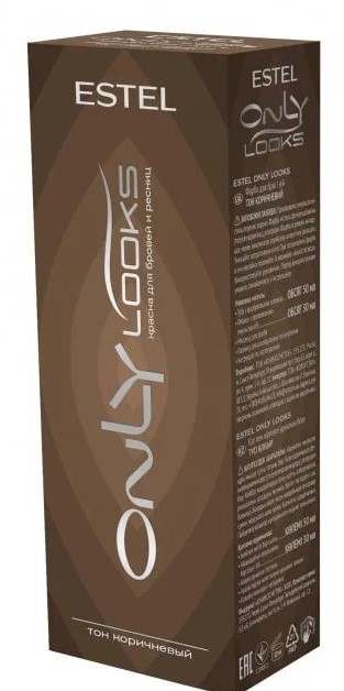 Краска Estel Only Looks для бровей и ресниц 602 коричневый, 80мл