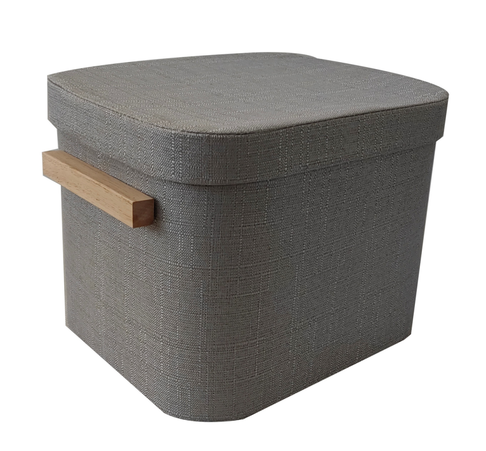 Короб текстильный серый размер M