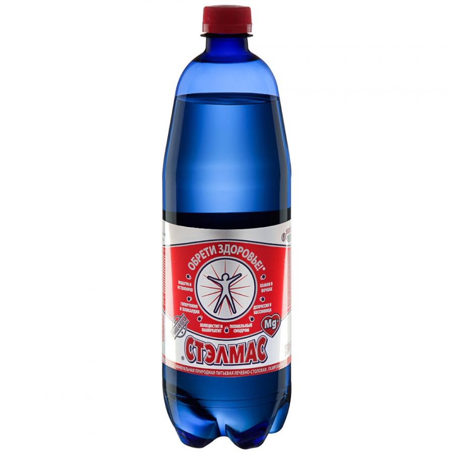 Вода Stelmas Mg минеральная лечебно-столовая газированная 1л