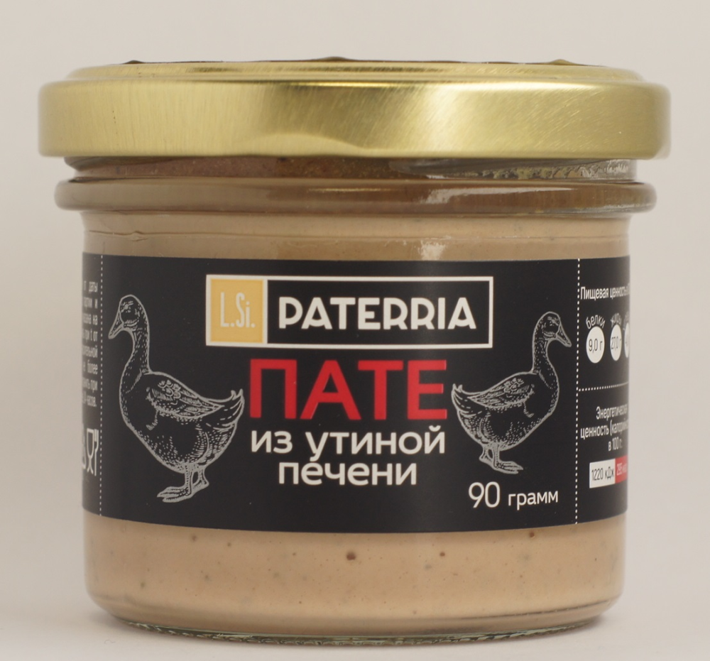 Пате Paterria из утиной печени, 90г
