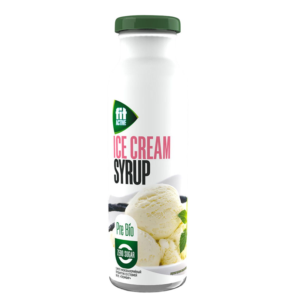 Сироп Fit Active пломбир пребиотик со стевией, 300г