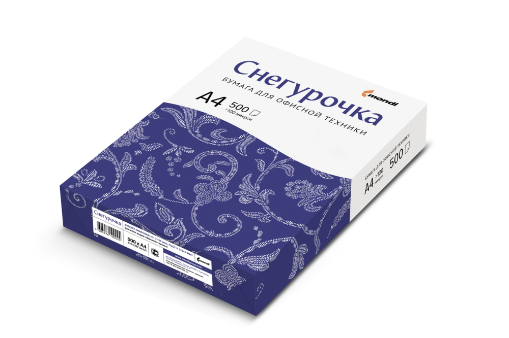 Бумага для печати Снегурочка А4 80г/м2 500 листов