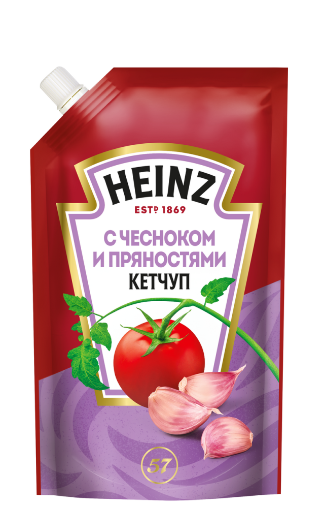 Кетчуп Heinz С чесноком и пряностями, 320г