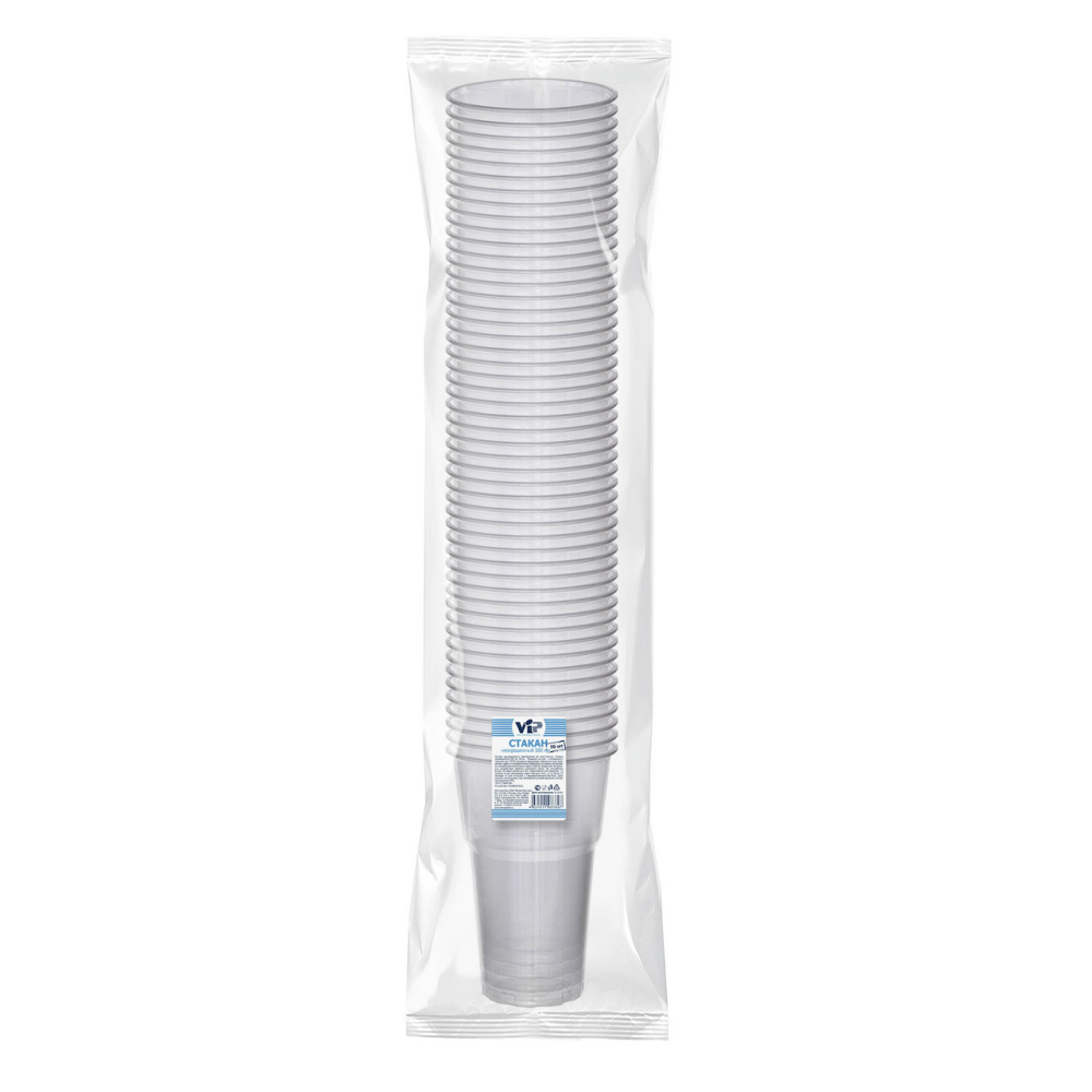 Стакан неокрашенный Vip 50 штук, 500мл