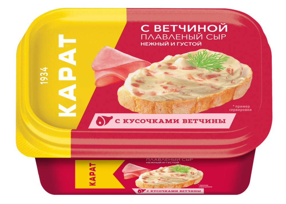 Сыр плавленый Карат с Ветчиной 45% 400 г