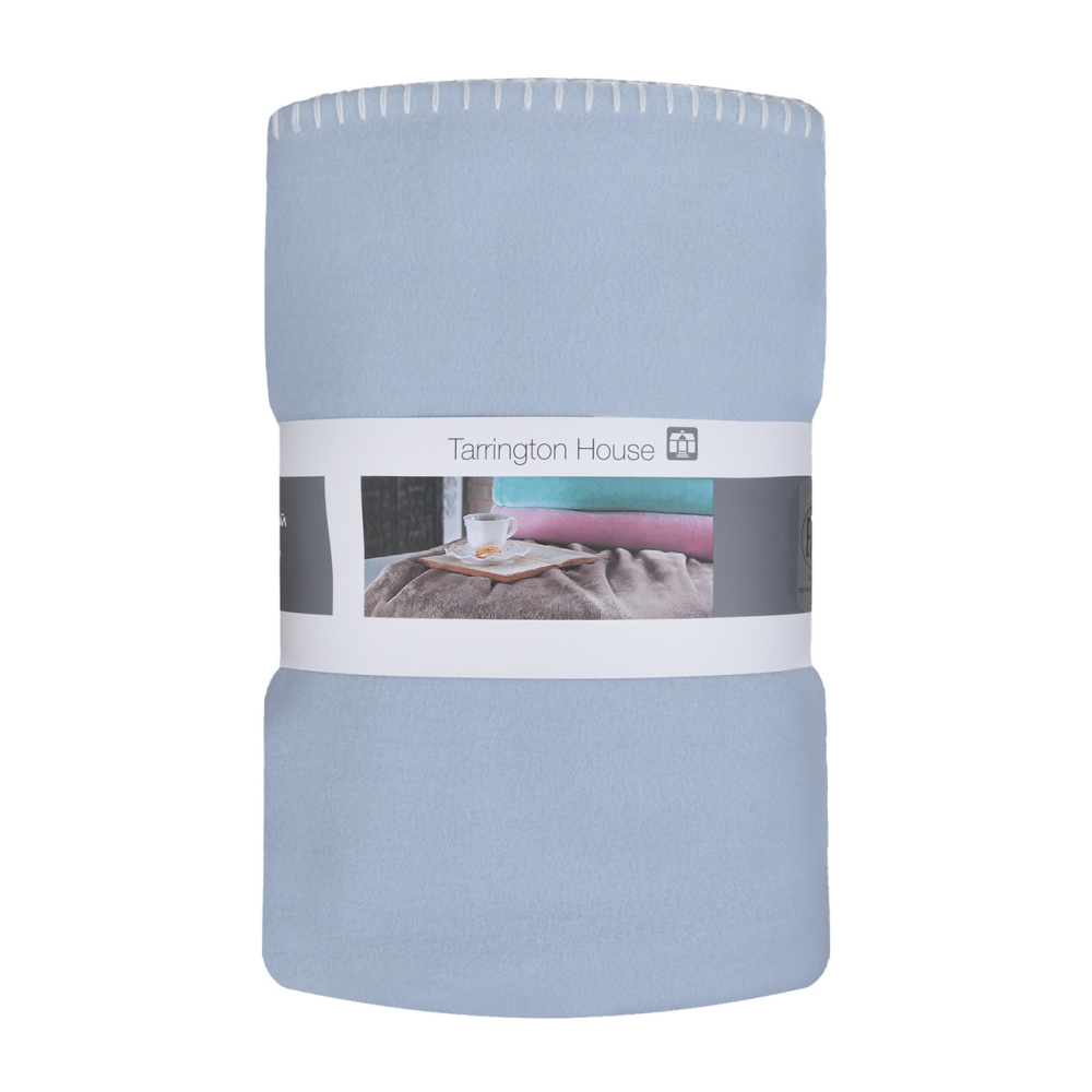 Tarrington House Плед флисовый голубой, 130 х 170см