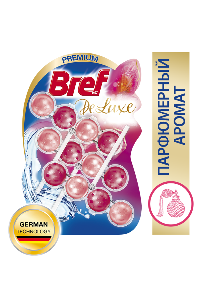 Туалетный блок Bref DeLuxe Нежная магнолия 50 г x 3 шт