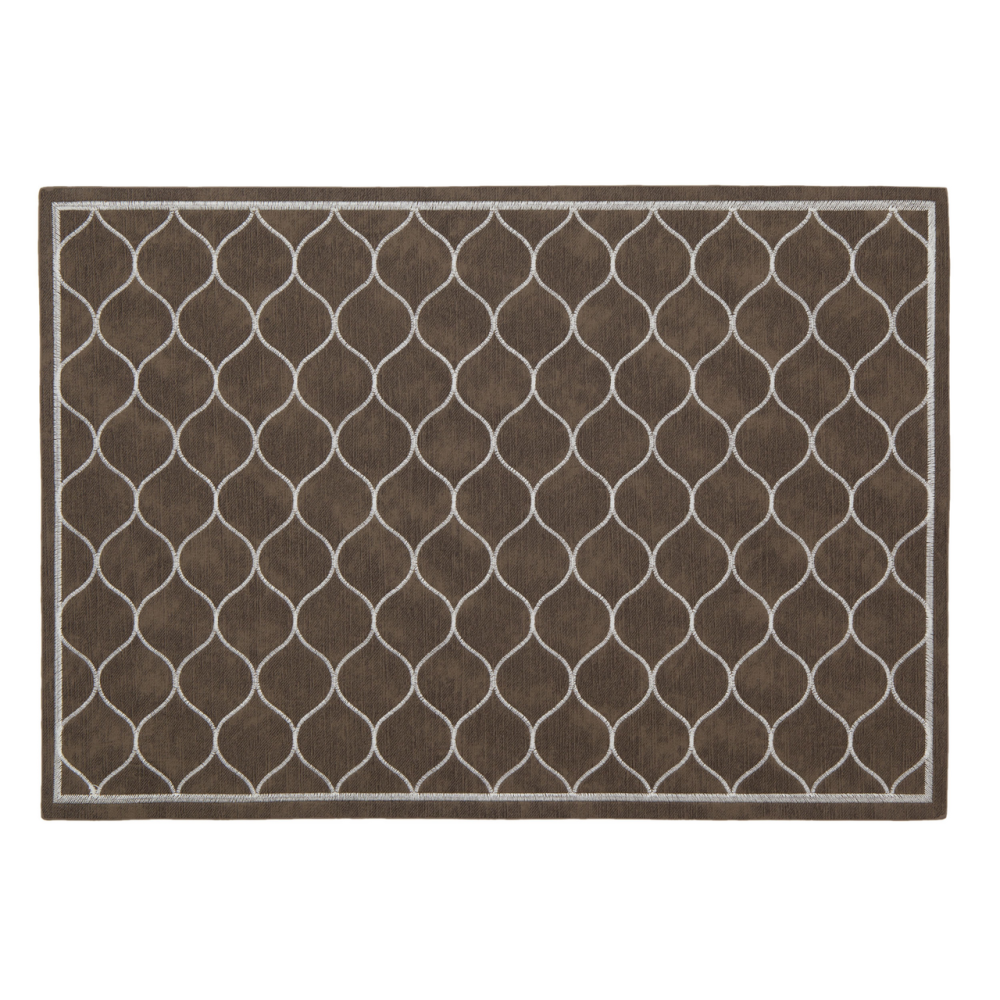 Салфетка Remiling Household Royal коричневый с вышивкой, 43 x 30см