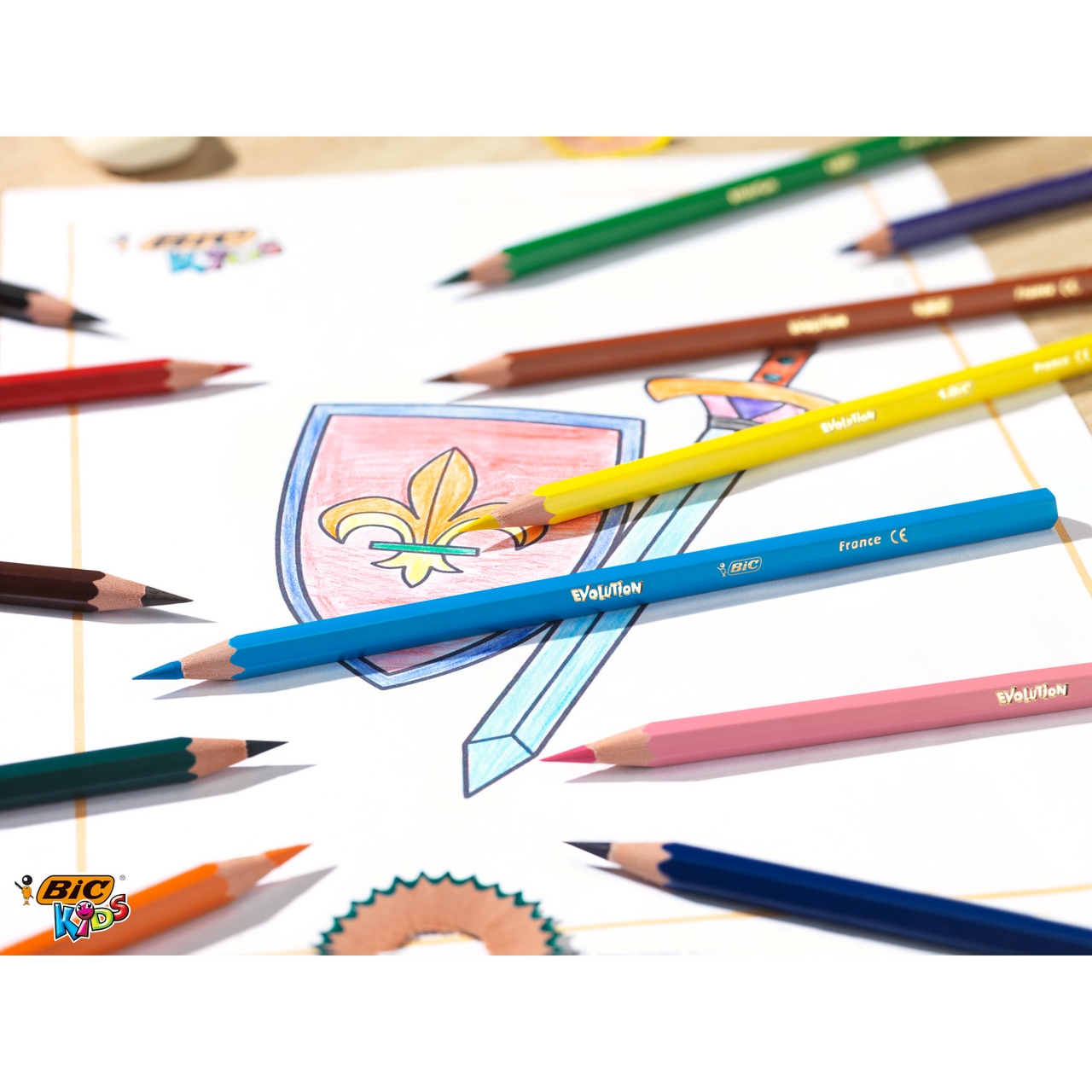 Карандаши цветные BIC Kids Evolution, 18шт