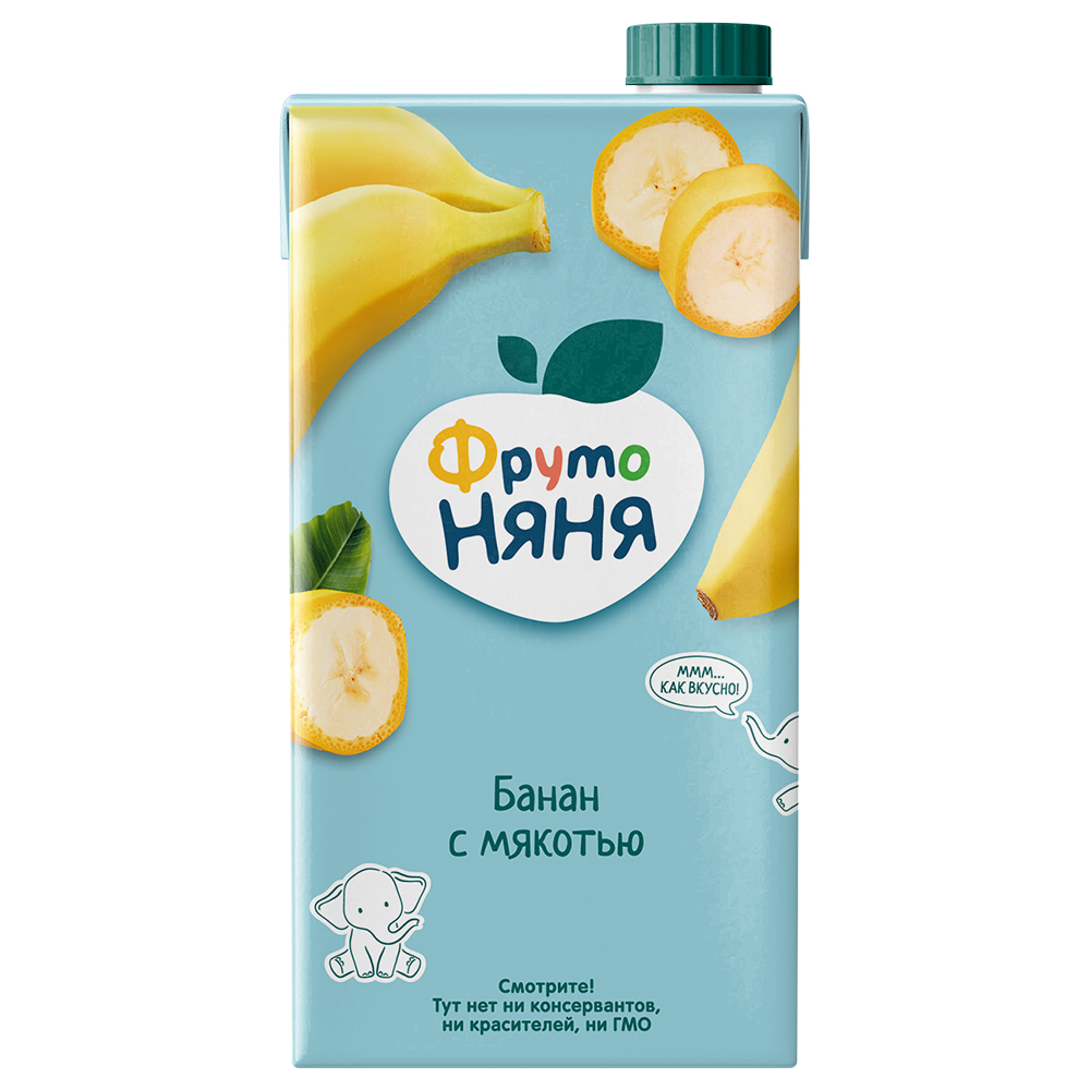 Нектар ФрутоНяня банановый с мякотью с 3-х лет, 0,5л