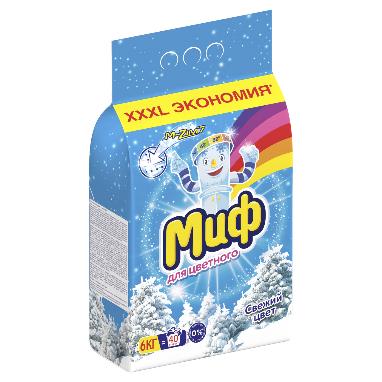 Стиральный порошок Миф автомат Свежий цвет 6 кг