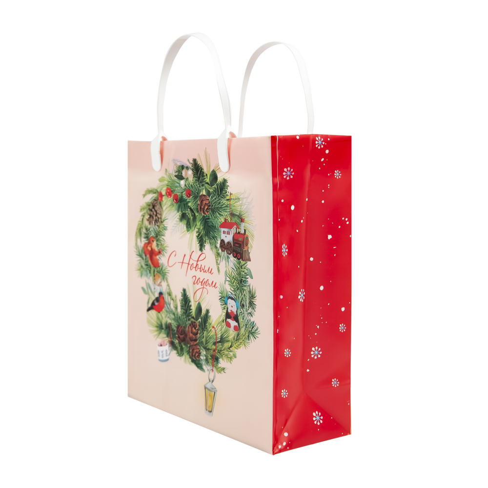 Сумка пластиковая Арт и Дизайн Новый год размер Medium