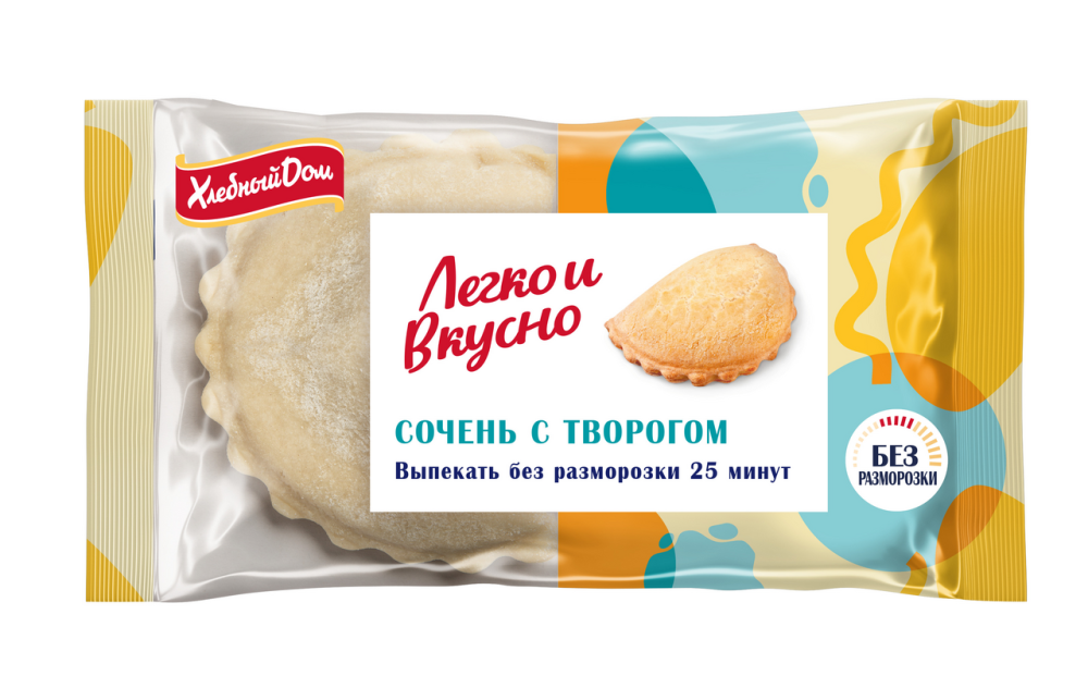 Сочень Хлебный дом с творогом замороженный (110г x 2шт), 220г