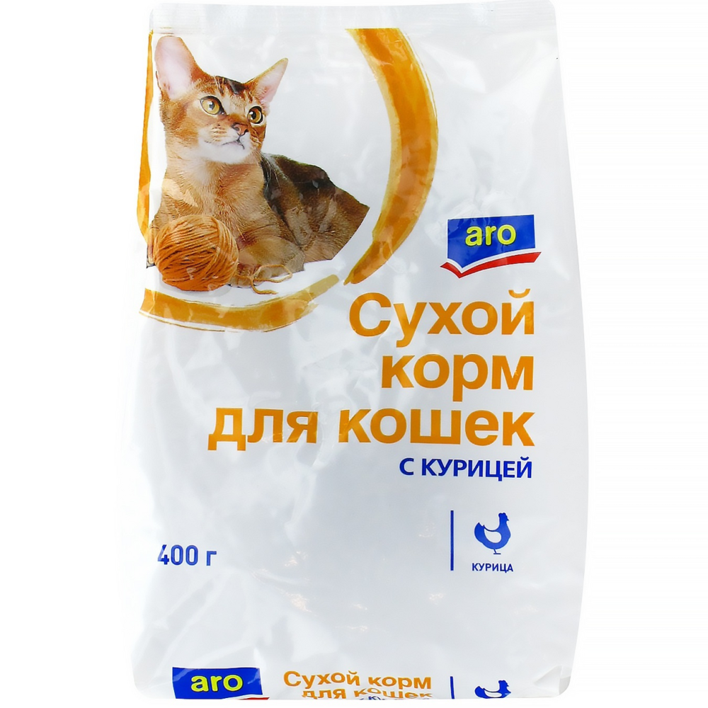 Сухой корм для кошек ARO С курицей, 400 г