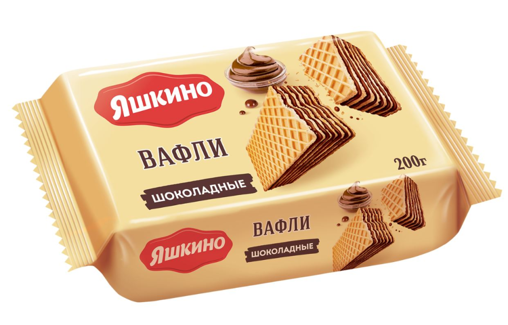 Вафли Яшкино шоколадные, 200г