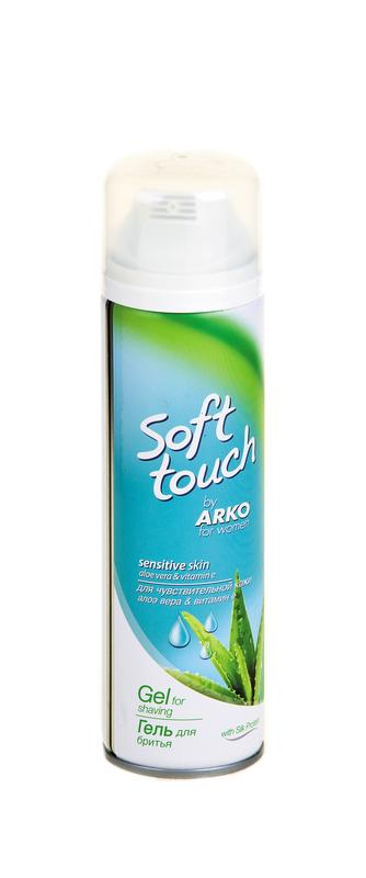 Гель для бритья Arko Soft Touch женский с экстрактом алоэ для чувствительной кожи 200мл