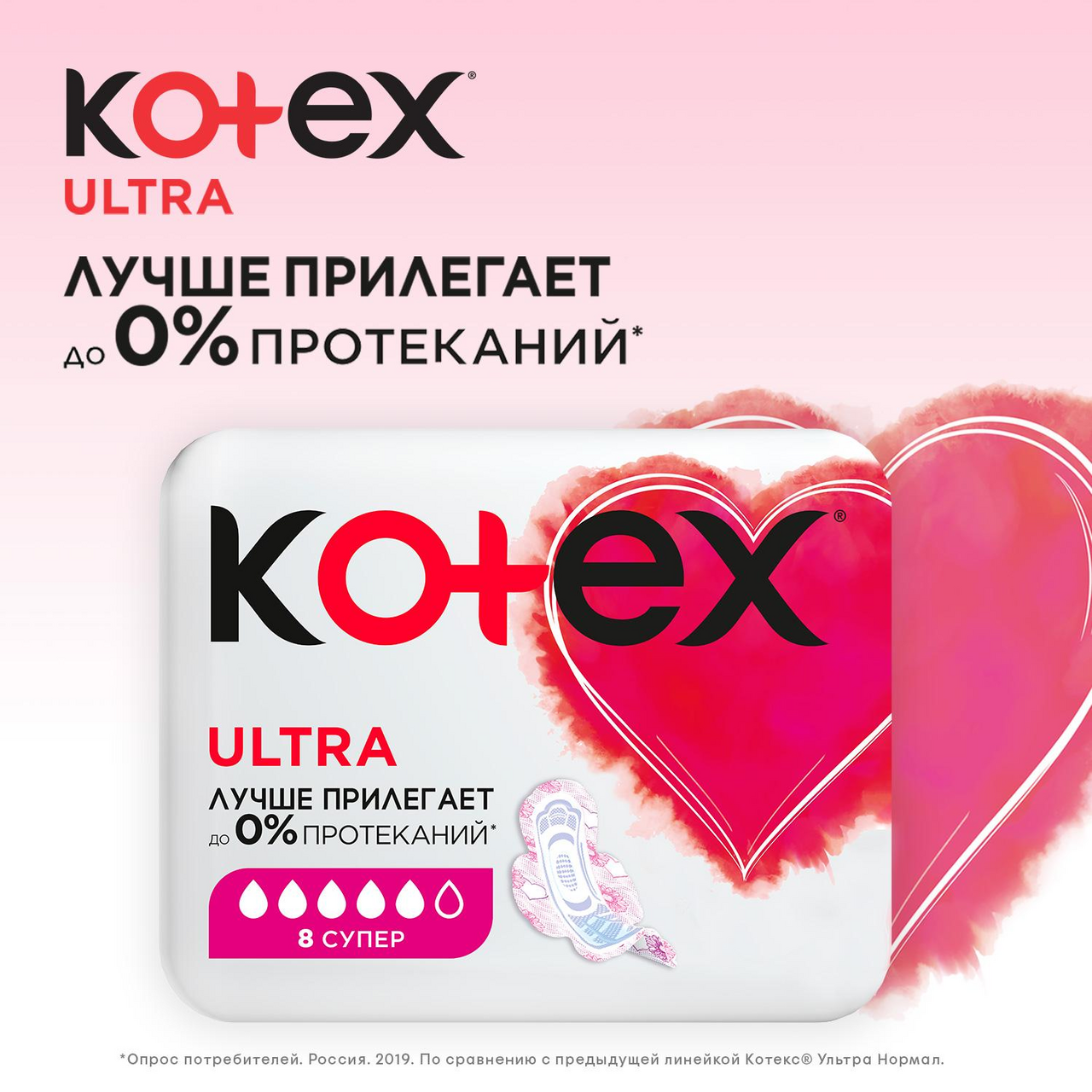 Прокладки Kotex Ultra Super 5 капель 8 штук