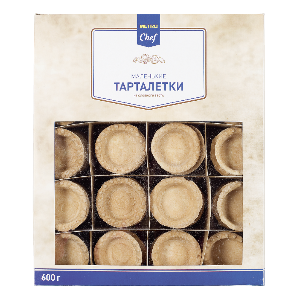 Тарталетки для икры из слоеного теста METRO CHEF, 600 г 100 шт