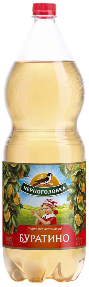 Напиток из Черноголовки Лимонад "Буратино" 2л ПЭТ