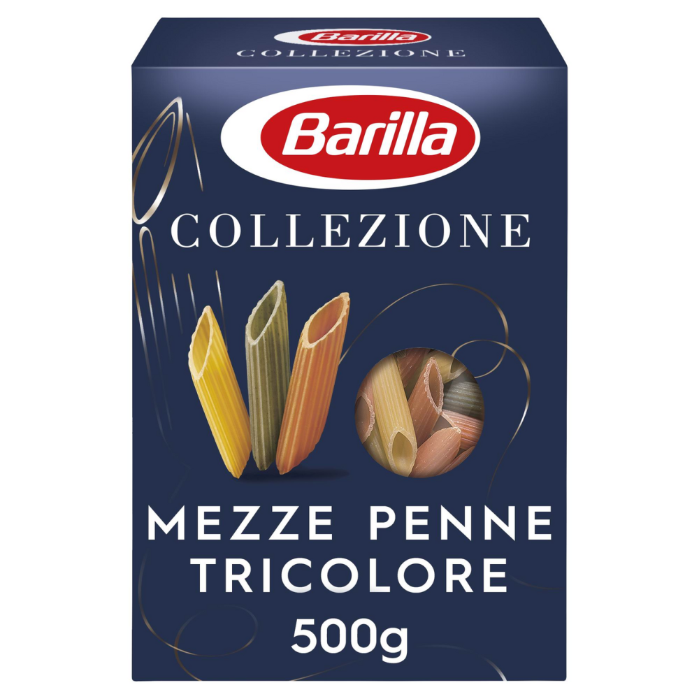 Макароны Barilla Mezze Penne Tricolore, 500г