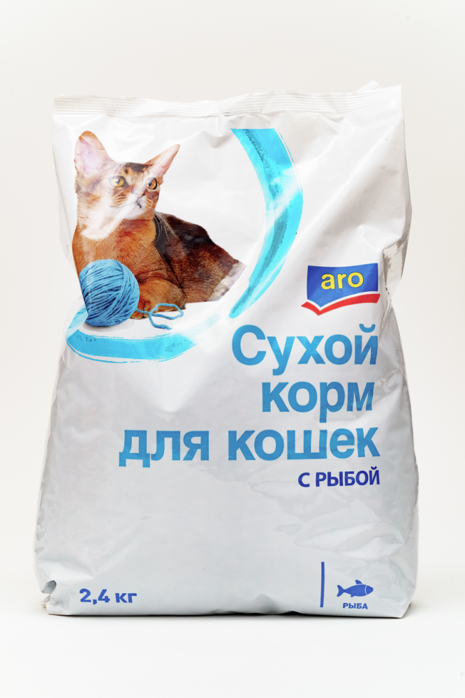 Корм для кошек Aro с рыбой сухой