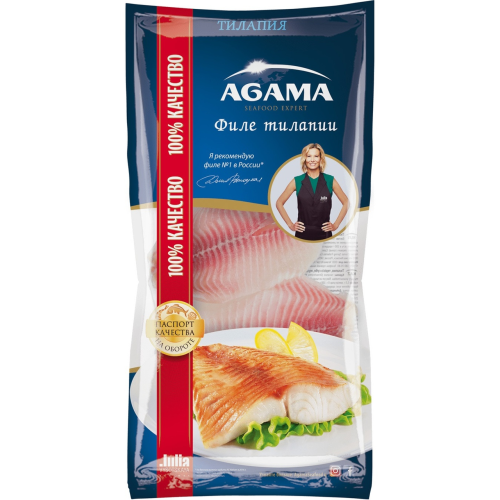 Тилапия Agama филе без кожи 400г