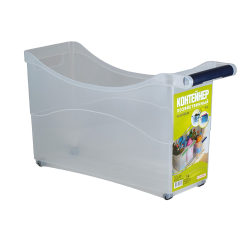 Контейнер хозяйственный Полимербыт универсальный на колесах 10 л