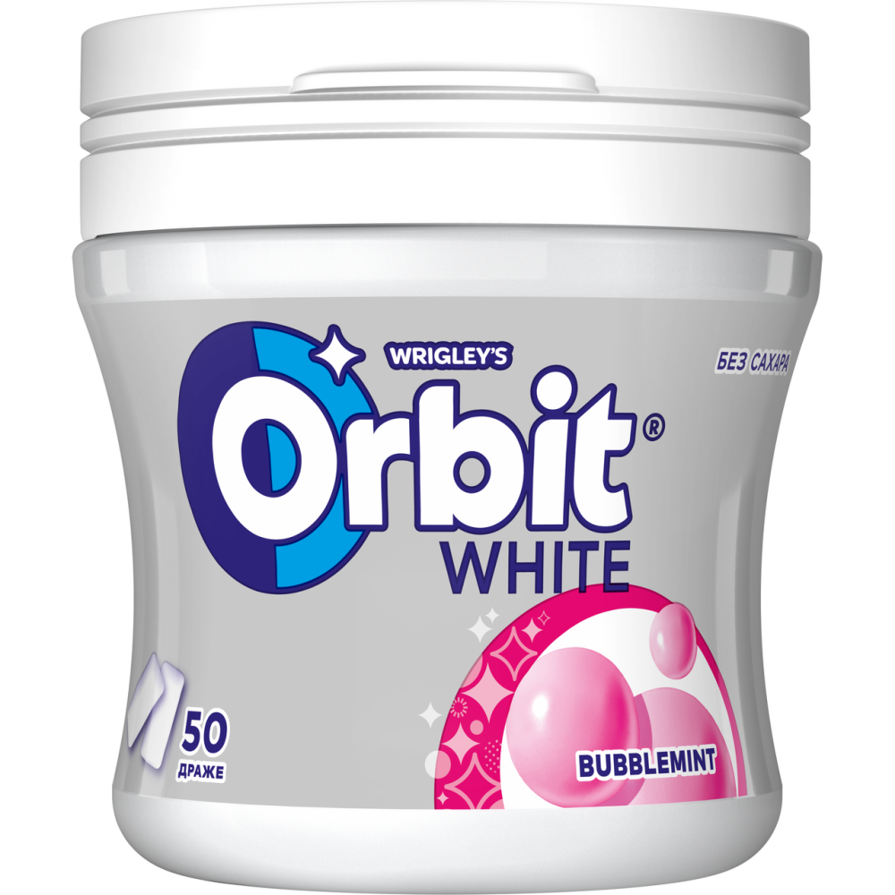 Жевательная резинка Orbit White Bubblemint мини-банка 68г
