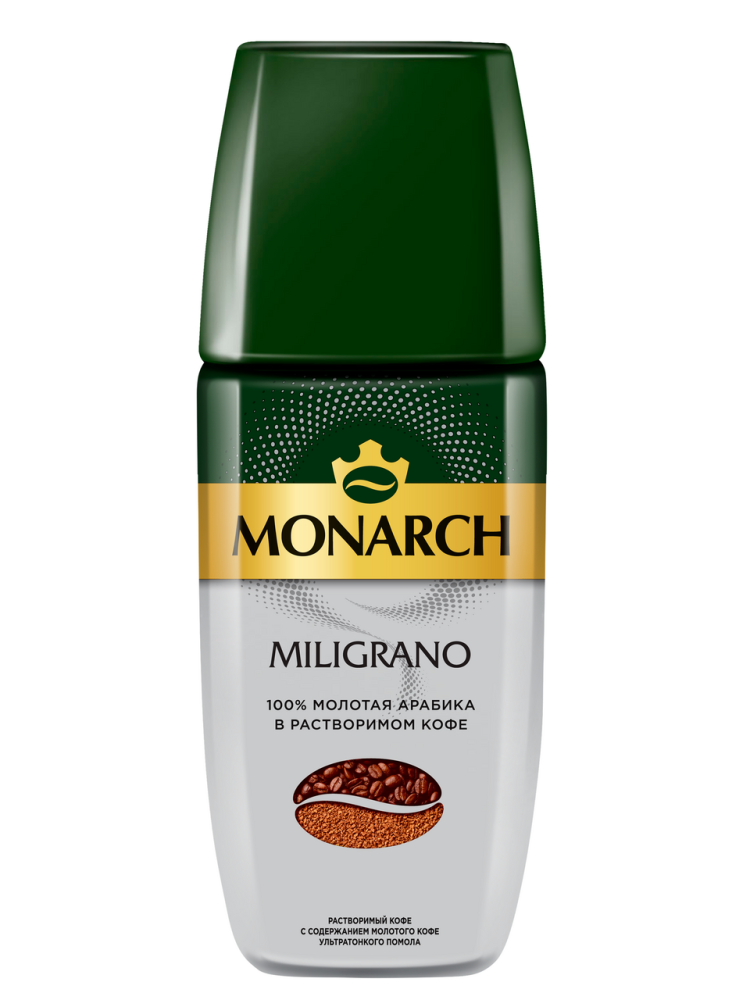 Кофе Monarch Milligrano растворимый с молотым, 90г