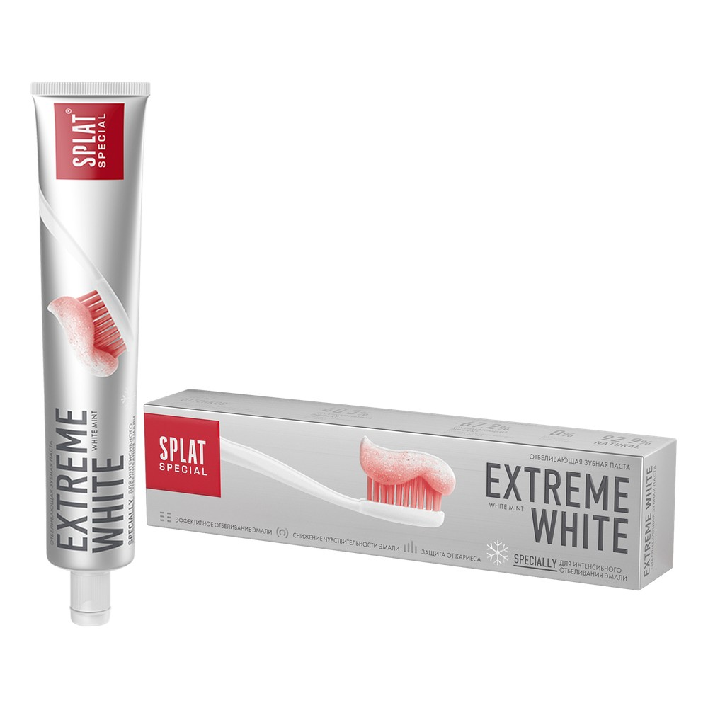 Зубная паста Splat Extreme White отбеливающая 75 мл Зубная паста Splat Extreme White отбеливающая 75 мл