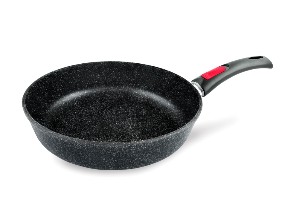 Сковорода со съемной ручкой Нева металл посуда Гранит индукционная, 24см