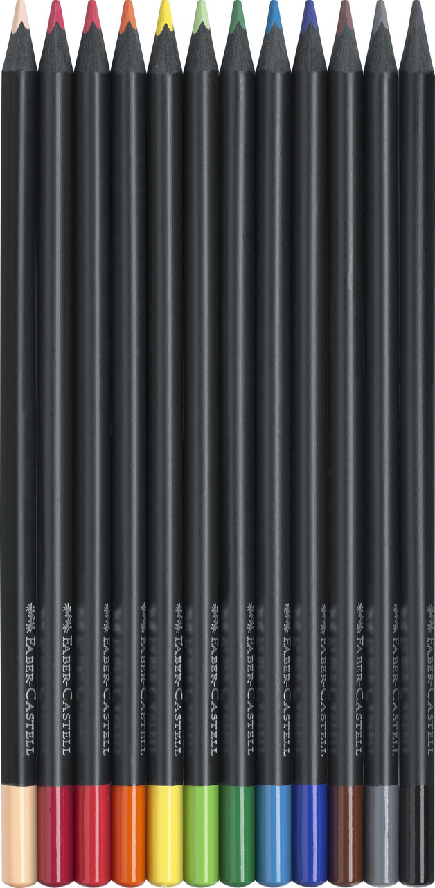 Карандаши цветные Faber-Castell Black edition, 12 цветов
