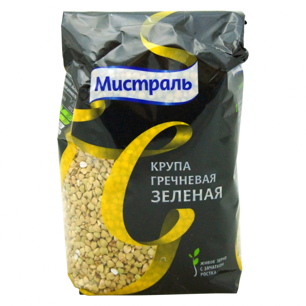 Крупа Мистраль гречневая "Зеленая", 450г