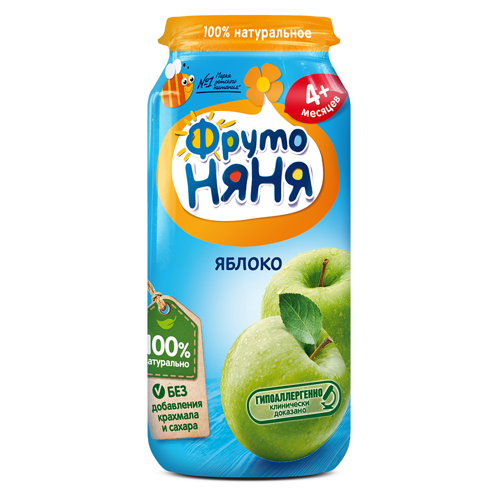 Пюре ФрутоНяня из яблок с 4-х месяцев, 250г