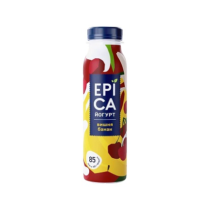 Йогурт питьевой Epica вишня банан 2.5%, 260г БЗМЖ