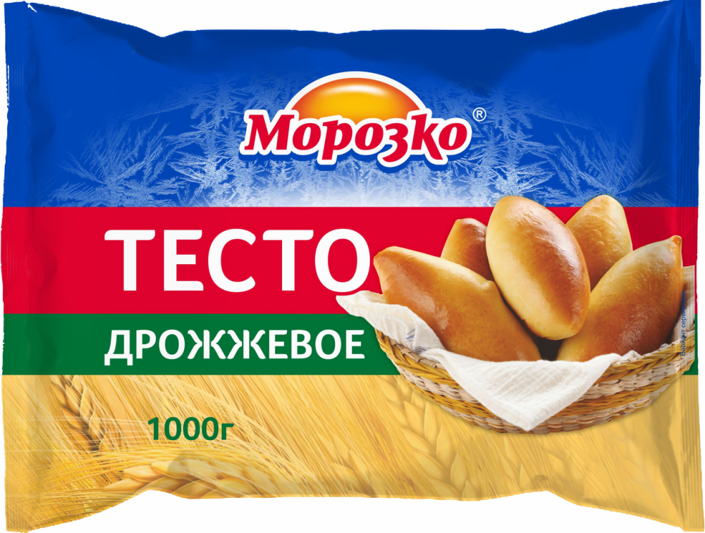Тесто Морозко дрожжевое замороженное, 1кг
