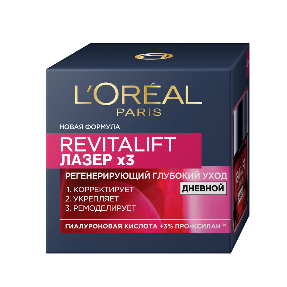 Крем дневной для лица L'Oreal Paris Ревиталифт Лазер х3 антивозрастной против морщин 50 мл