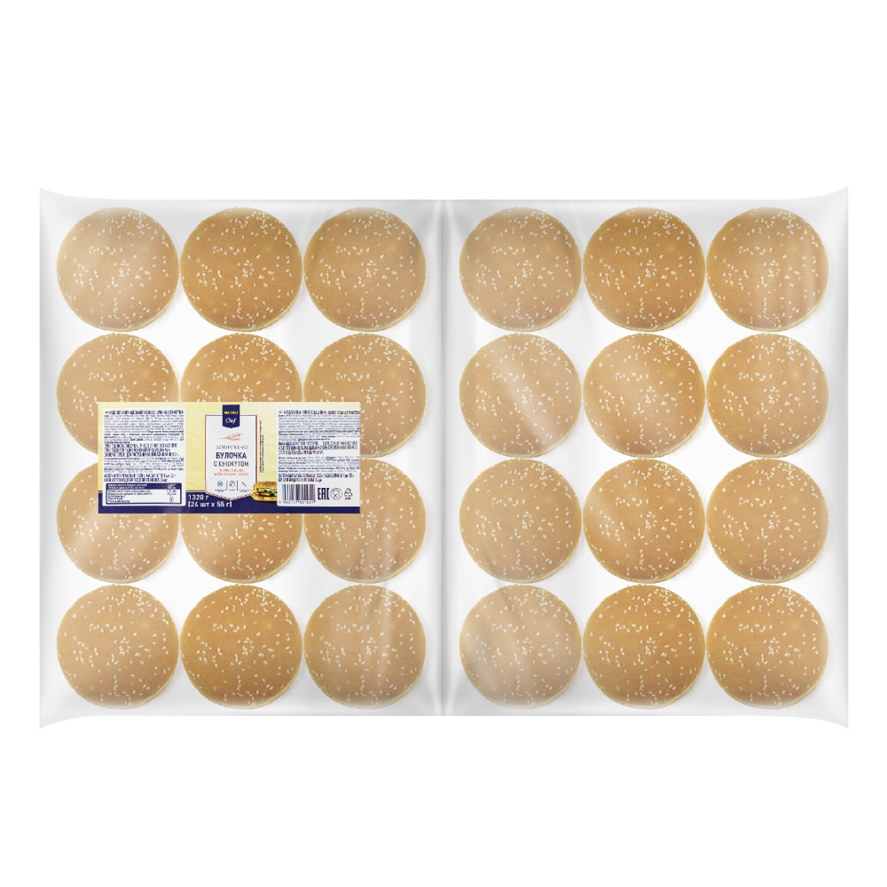 METRO Chef Булочка с кунжутом замороженная 100мм (53г x 24шт), 1.32кг