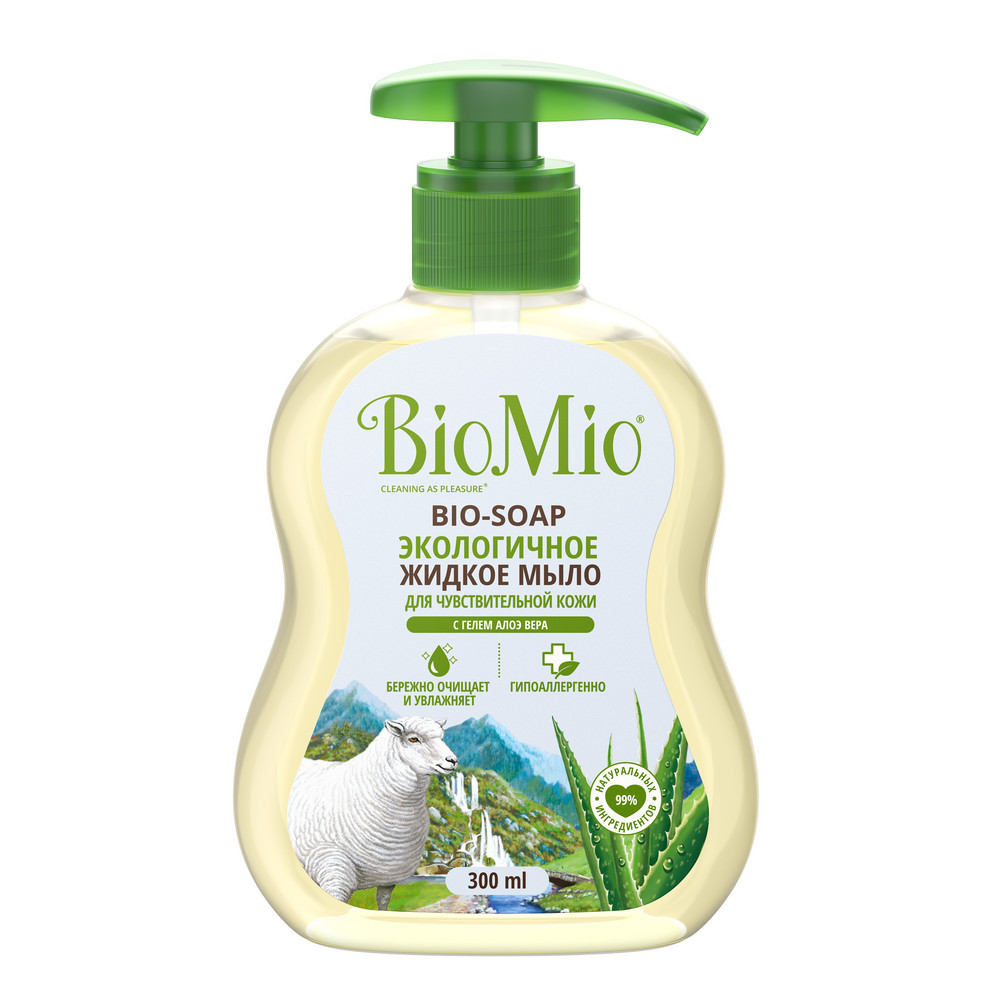 Мыло жидкое BioMio Bio-Soap с гелем алоэ вера 300 мл