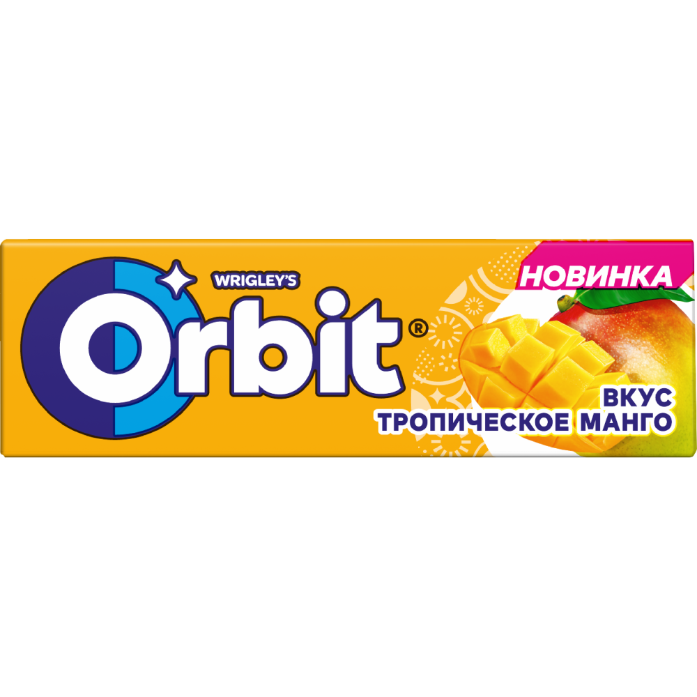 Жевательная резинка Orbit Тропическое манго, 13.6г