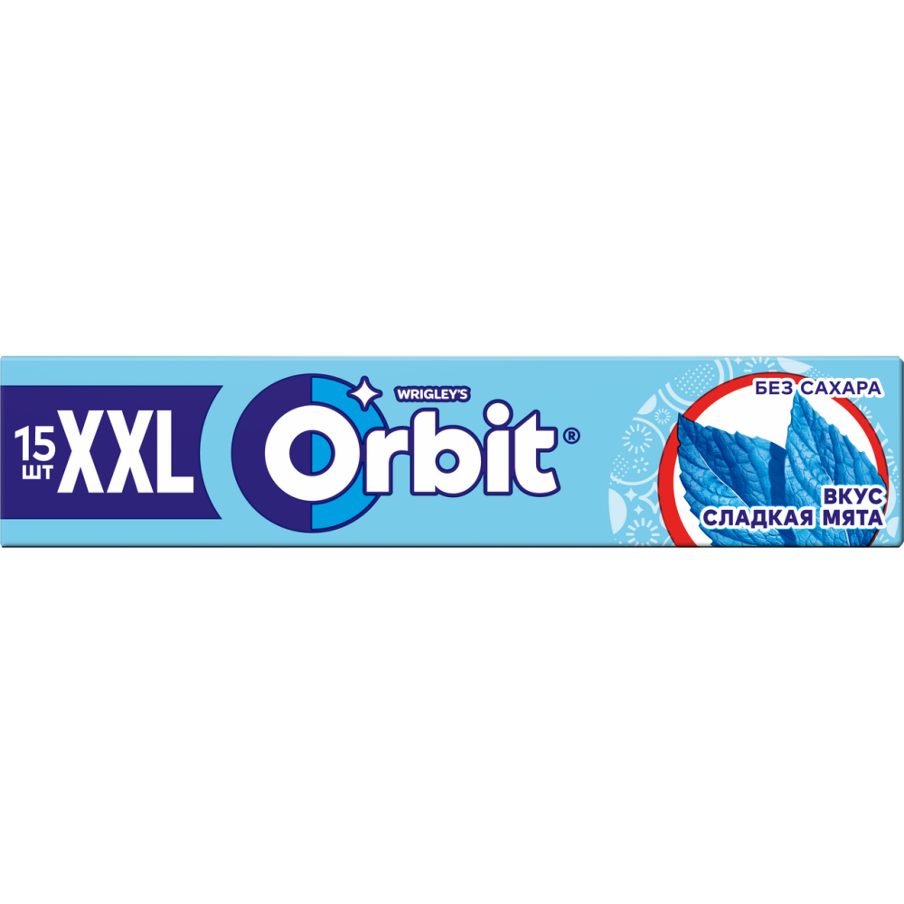 Жевательная резинка Orbit XXL Сладкая мята 20,4г