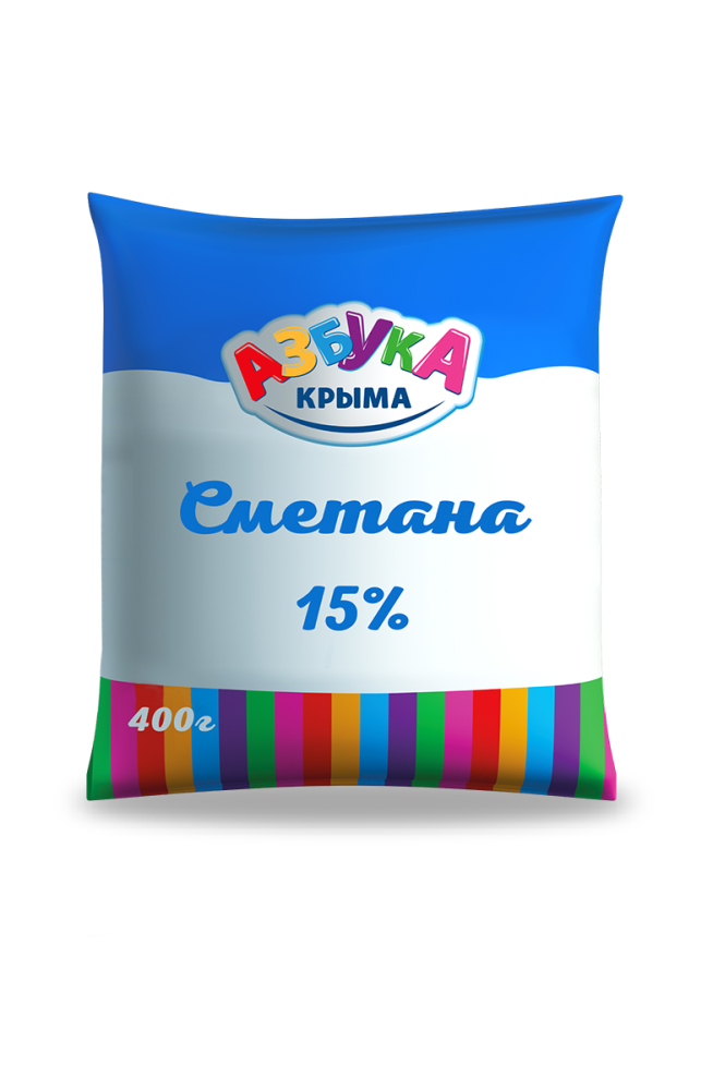Сметана Азбука Крыма 15%, 400г БЗМЖ