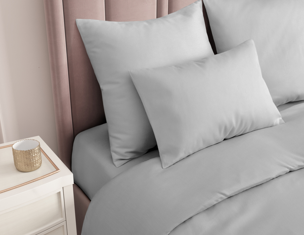 Tarrington House Пододеяльник сатин серый, 200 x 210см