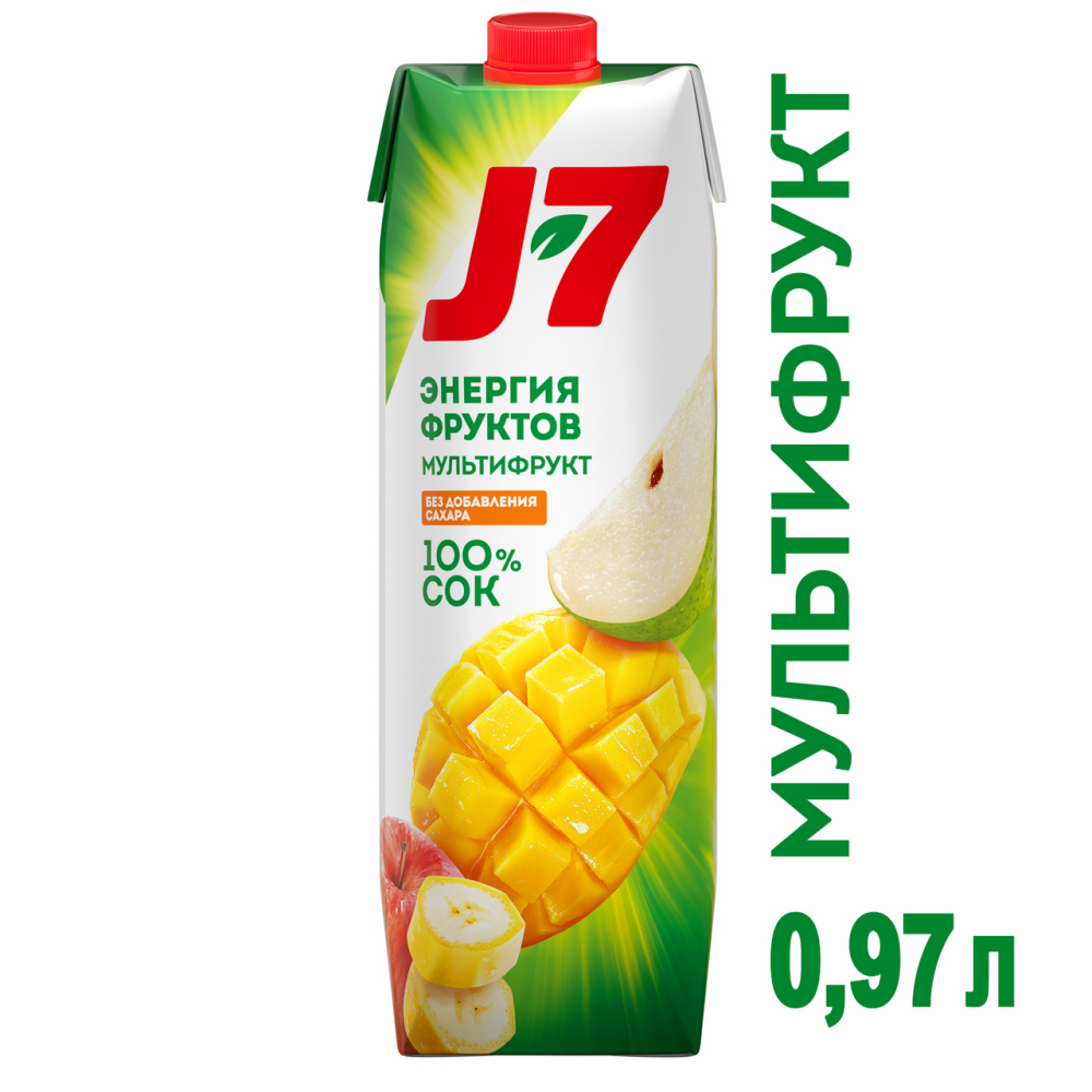Сок J7 Мультифрукт с мякотью 0.97 л