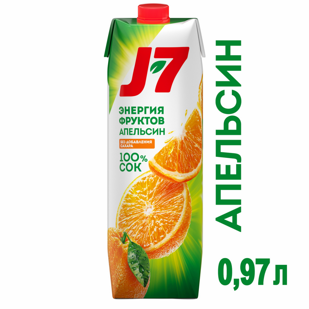 Сок J7 Апельсин с мякотью 0.97 л
