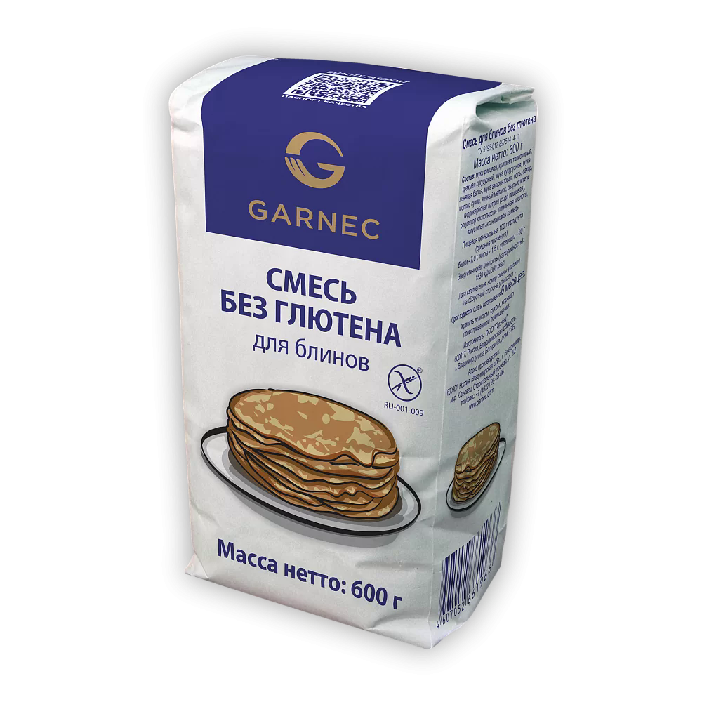Смесь Garnec для блинов без глютена 600г