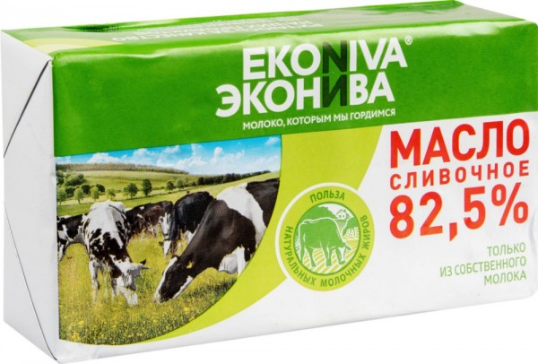 Масло Эконива сливочное 82.5% 350 г